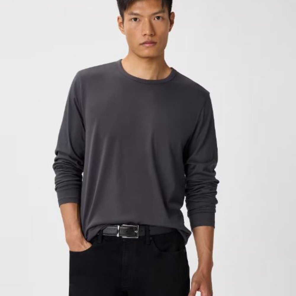 Quince 100% Pima Cotton Luxe Touch Long Sleeve Tee
